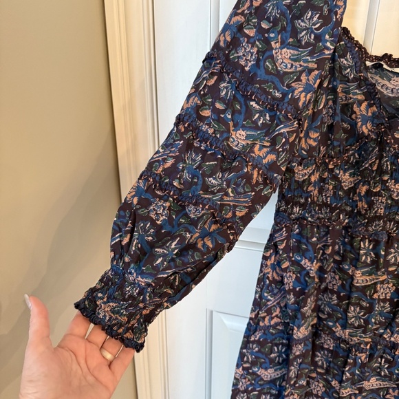 Sea New York Noah Smocked Midi Dress In Navy 31760 - Picture 9 of 15